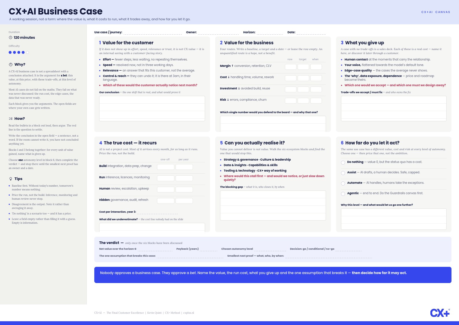 CX+AI Business Case