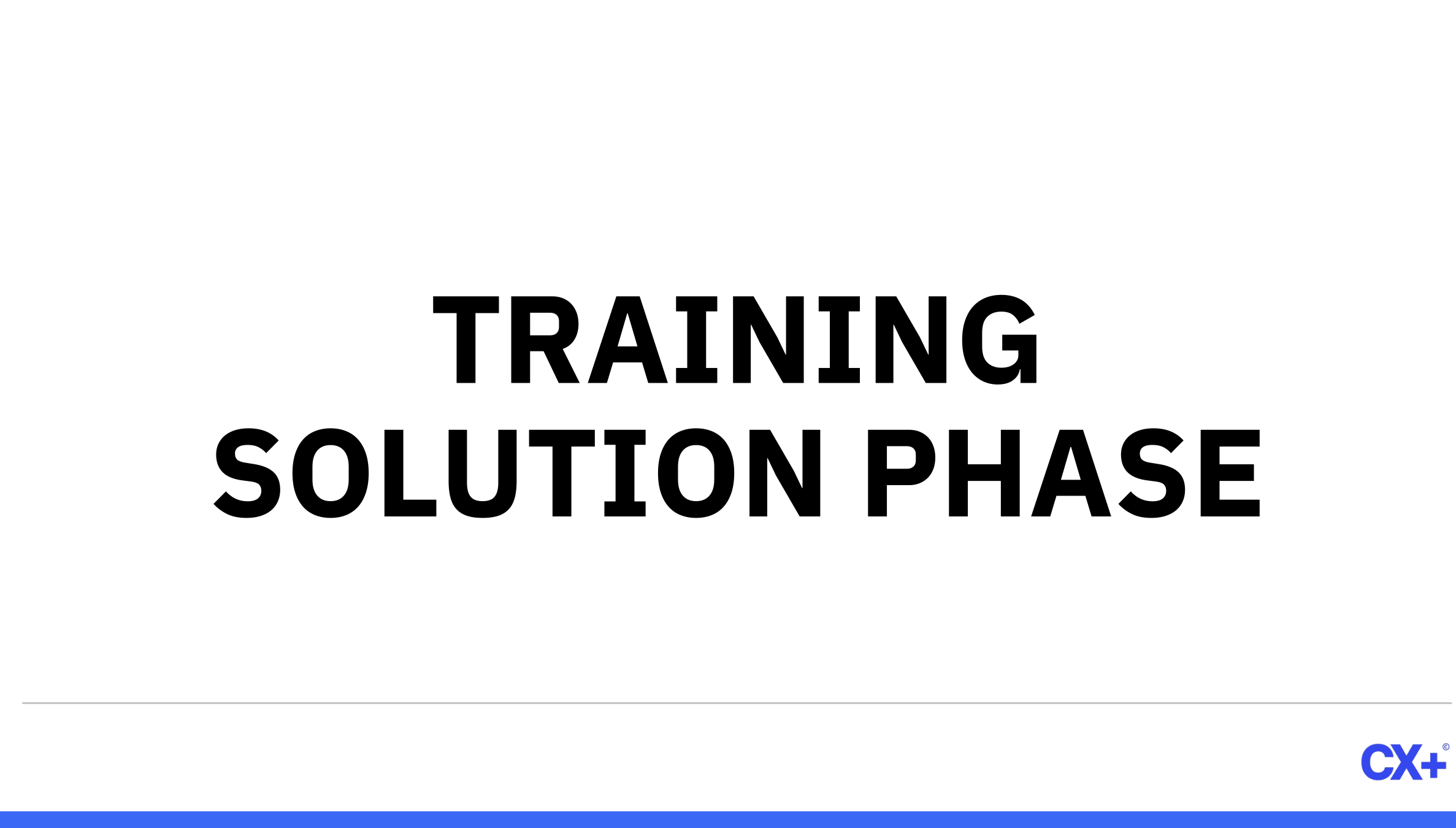 Training Phase 3 Solution